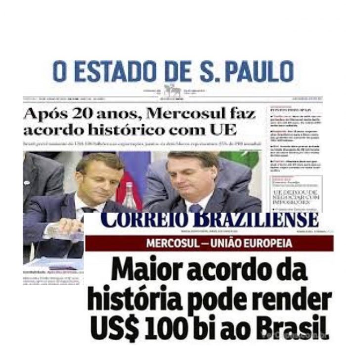 Acordo do Mercosul é balão furado que a mídia não mostra