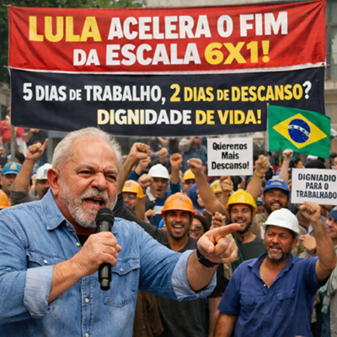 Lula acelera fim da escala 6x1 com jornada de 40h e escala 5x2