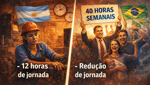 A jornada de 12h de Milei: Contrastes com o modelo trabalhista brasileiro